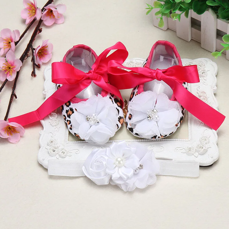 Christening baptism newborn baby girl shoes headband set Christening baptism newborn baby girl shoes headband set
