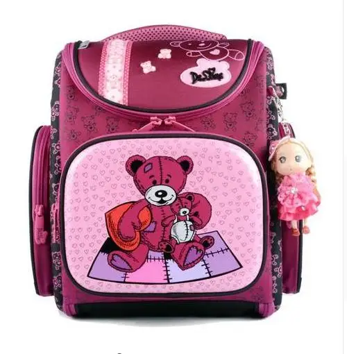 

Delune Kids school Backpack Bear cat butterfly 3D printing desgine winx EVA orthopedic Children School Bag
