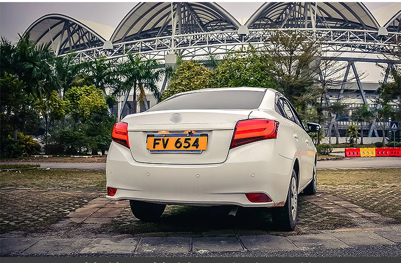Автомобильный Стайлинг чехол для Toyota Vios светодио дный задний фонарь для VIOS Tailights светодио дный задний фонарь парковочный свет поворотный свет задняя лампа