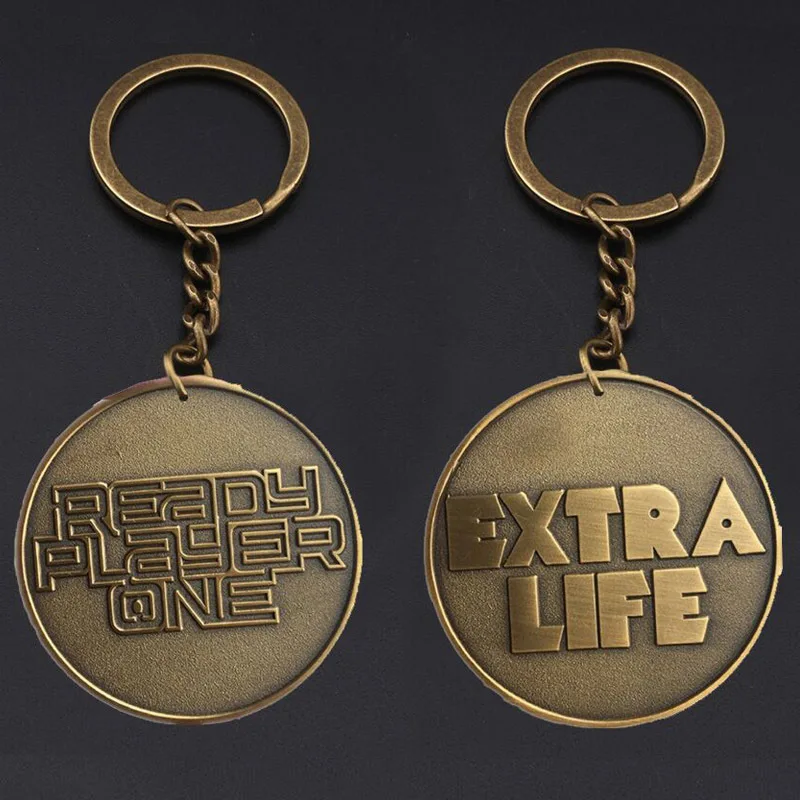Брелок для ключей игровой готовый плеер монета One EXTRA LIFE брелок из античной бронзы
