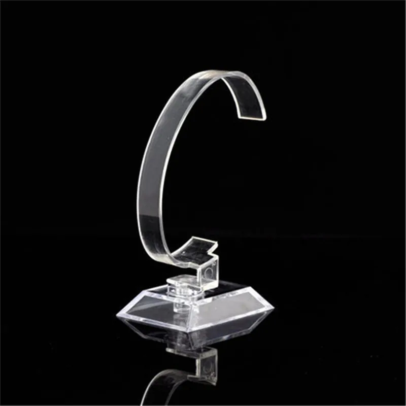 

5pcs/lot Fashion Clear Acrylic Bracelet Watch Display Holder Arc-shaped Jewellery Stand Rack Retail Shop Showcase