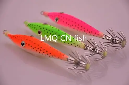 

5PCS/ Bag Luminous Sea hard Baits Fishing Lure Imitation Squid Fake Lures squid hook squid jigs Pesca Fishing Tackle 9.5CM /6g