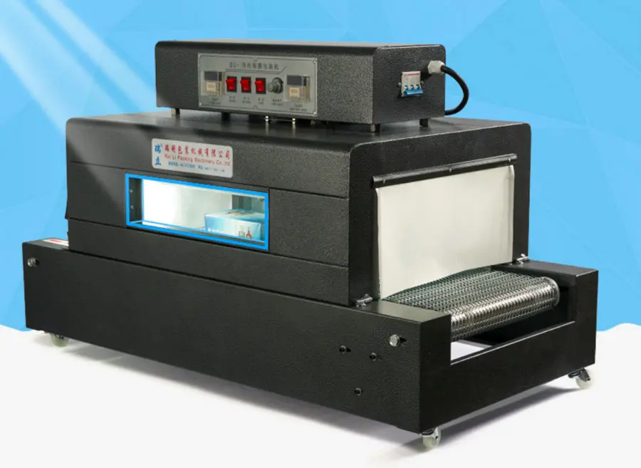 commercial 220v SHRINK TUNNELS screen conveyor Heat Shrink Packaging