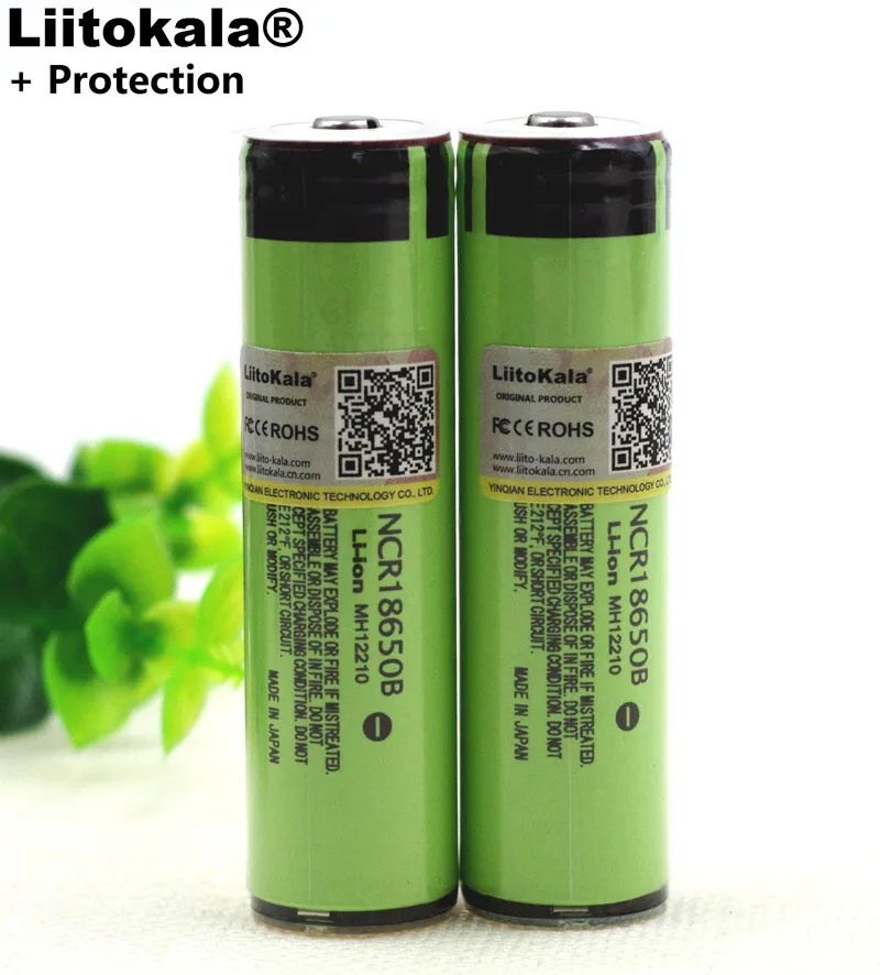 Liitokala НОВАЯ безопасная оригинальная NCR18650B 3400mAh 18650 аккумуляторная батарея с PCB 3,7 v для фонариков