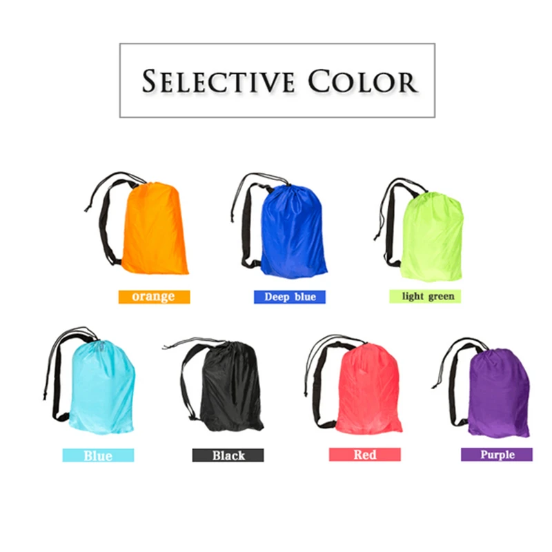 240 70cm Fast Inflatable Lazy bag Air Sleeping Bag Camping Portable Air Sofa Beach Bed Air