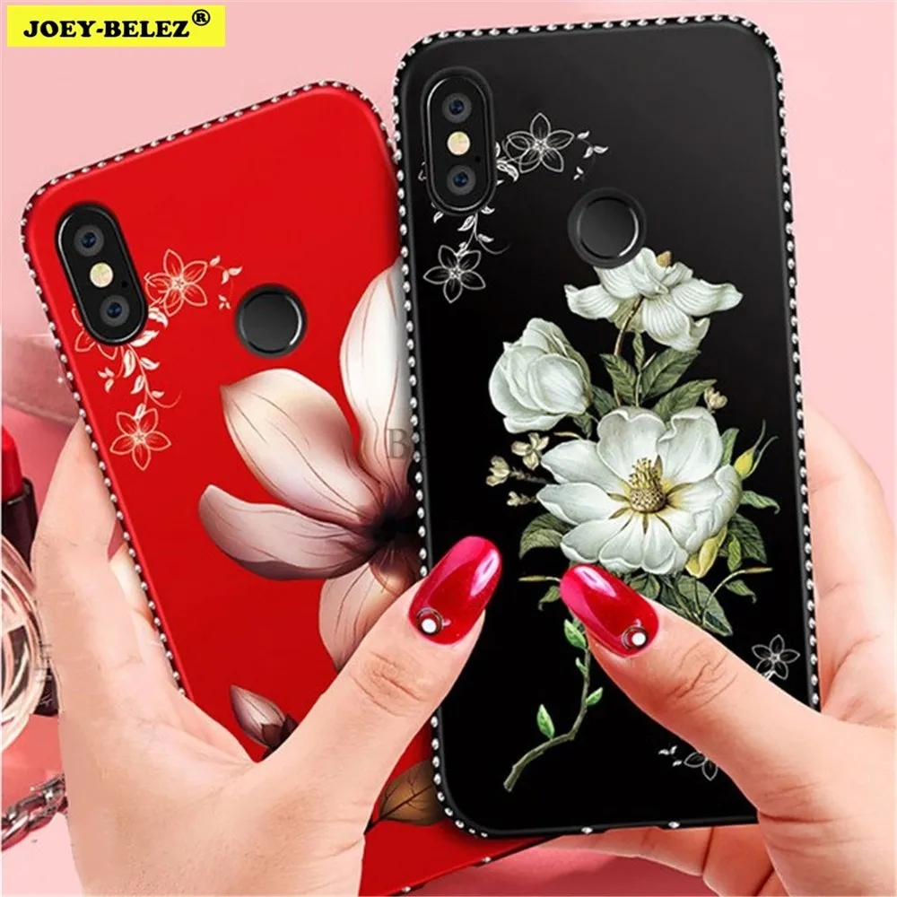 

3D Floral Bling Diamond Soft Case For Xiaomi Mi 8 Lite Pocophone F1 MAX 2 3 5X A1 A2 lite on Redmi Note 4 4X 5 6 Pro 5A Prime S2
