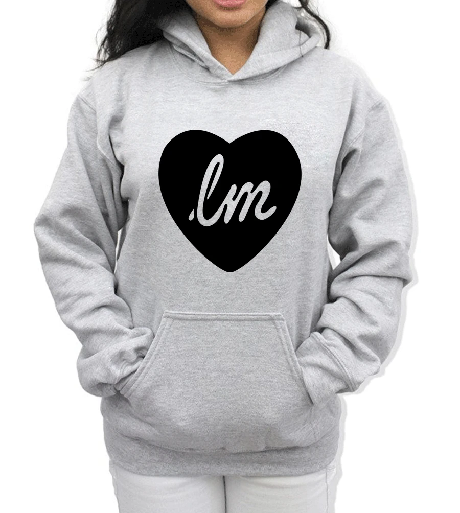 gray 1 LITTLE MIX LOVE HEART/Модные женские толстовки с капюшоном, толстовки, Новое поступление, флисовая зимняя толстовка, спортивный костюм Harajuku Kawaii - Цвет: gray 1