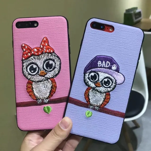 Luxury Handmade Embroidery Phone Case Cover For iPhone 6 6s Plus 7 8