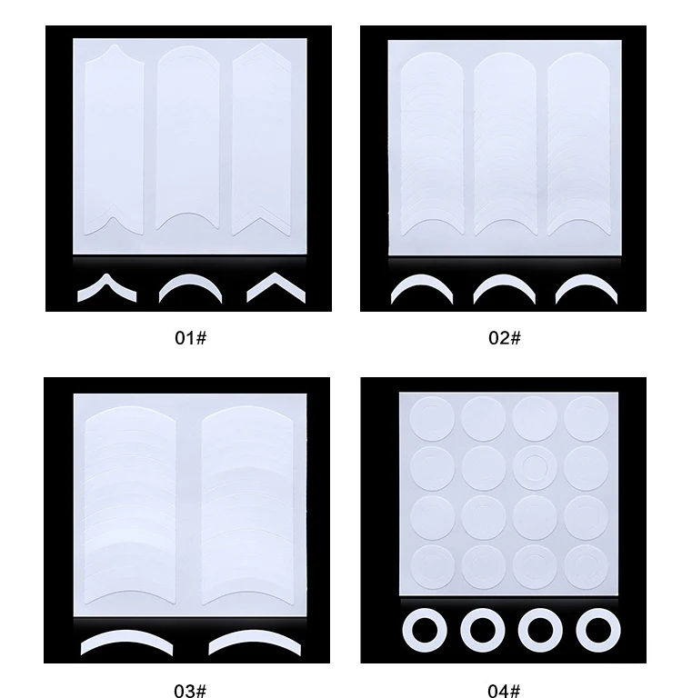 24 шт./компл. 3D наклейка для ногтей трафарет советы руководство Французский стиль DIY маникюр с волнообразными линиями наклейки для ногтей