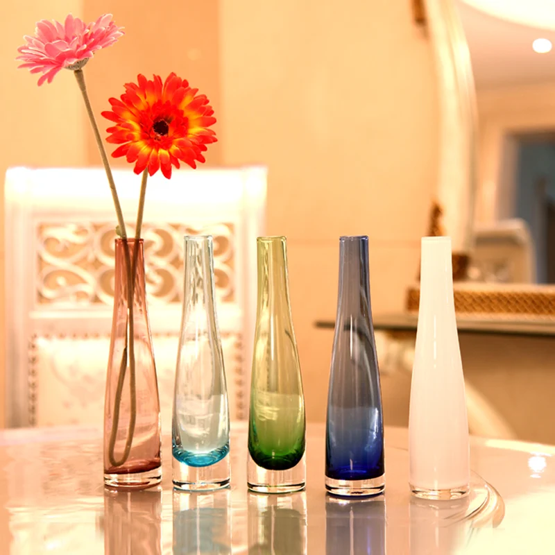 free shipping dining table glass vase multicolour glass small vase