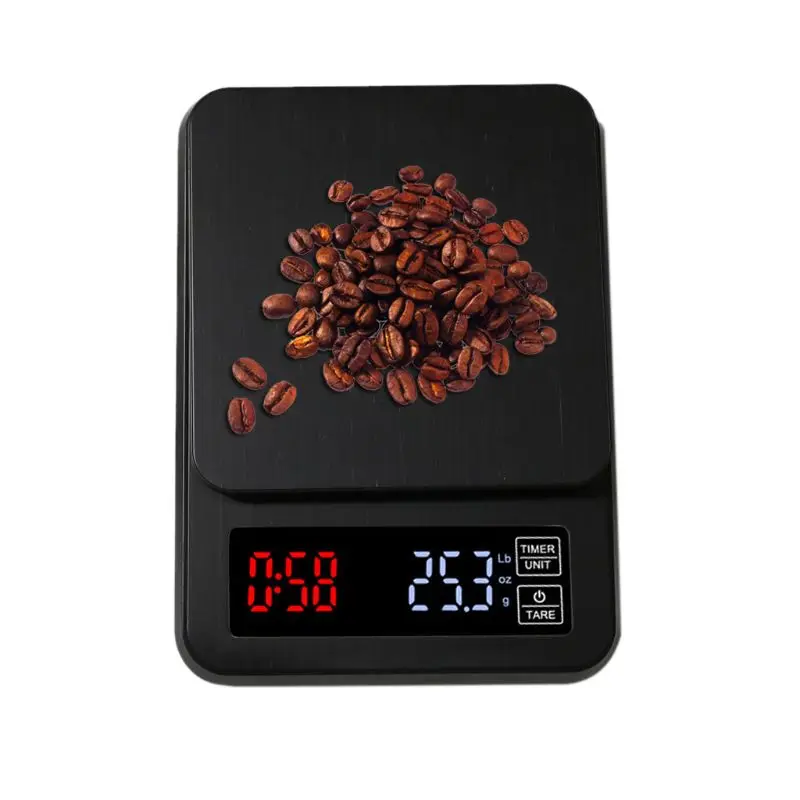 

5kg Digital Drip Coffee Scale with Timer 5000g/0.1g Kitchen Scales USB Electronic Food Scale
