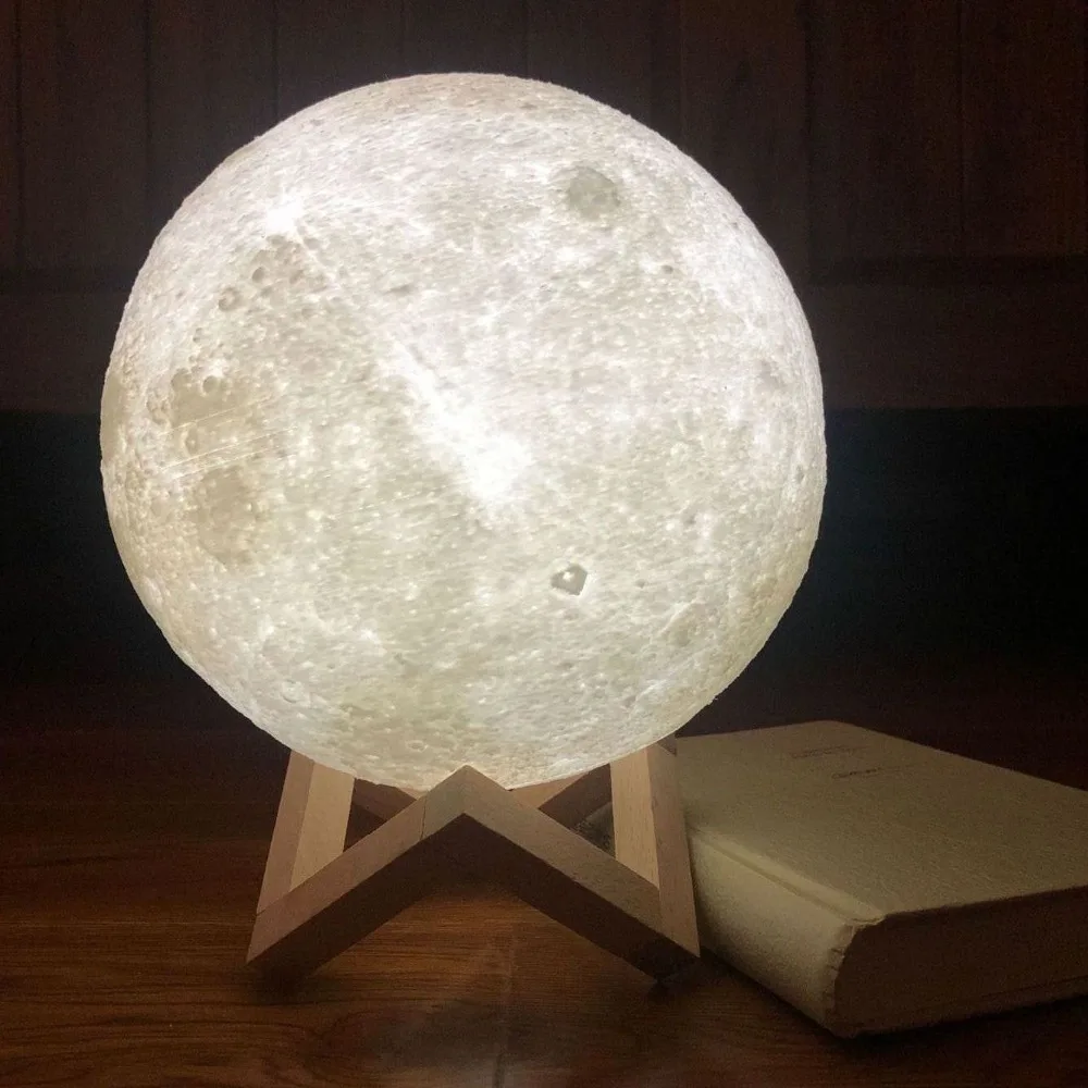 

Dropshipping 3D Printing Moon Lamps Colorful Change LED Touch Screen Usb LED Night Light Home Decor Creative Gift Free Shipping