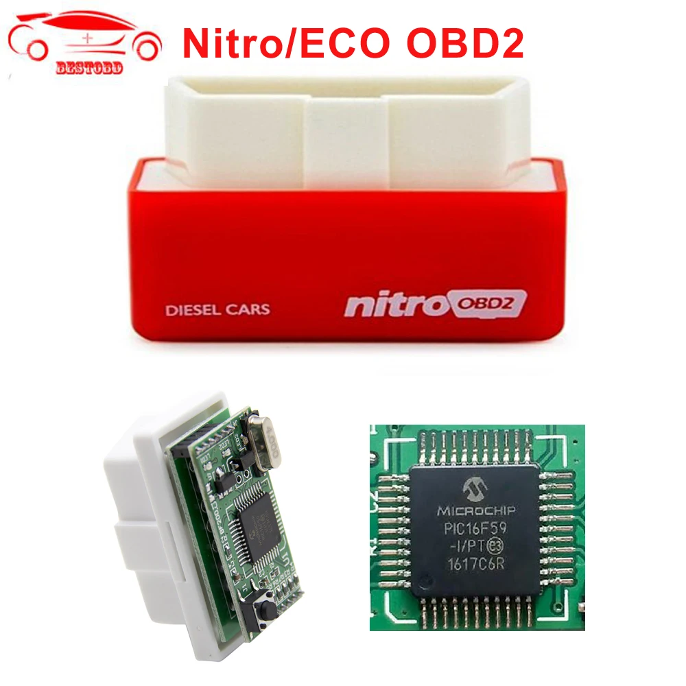 

OBD2 Chip Tuning Box NitroOBD2 For Benzine / Diesel Cars Plug and Drive Nitro OBD2 Increasing Power of Engine with High Quality