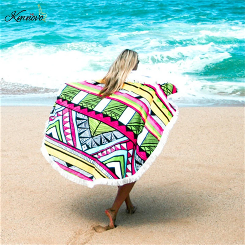 Kmnovo Brand Cover Ups Beach Mat Geometric Swimsuit Cover Up Bikini