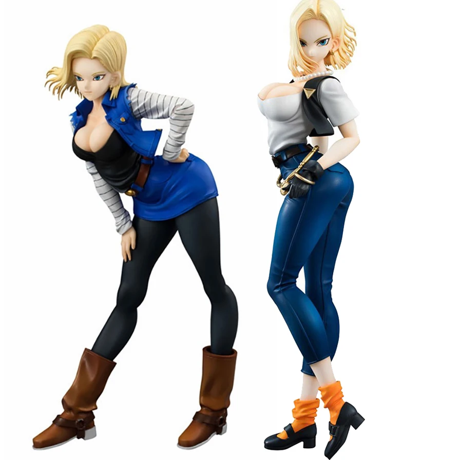 2 типа Dragon Ball Z Android 18 лазурит Сексуальная аниме фигурка ПВХ Фигурки Модель игрушки для Рождественский подарок