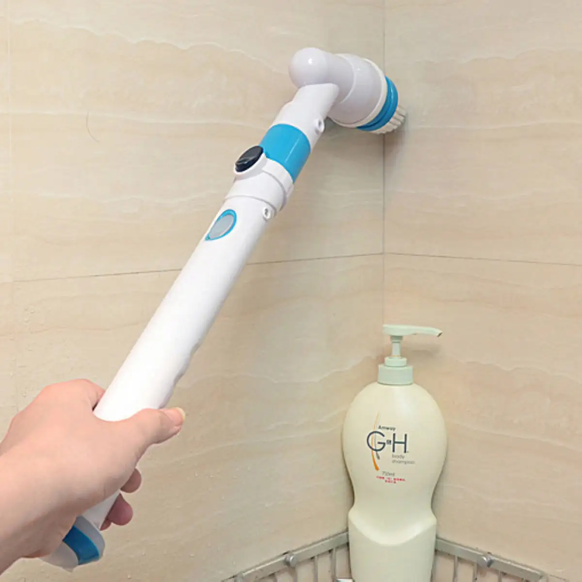 1set HQ Electric Cordless Toilet Tiles Power Floor Cleaner Brush Mop Scrubber ABS