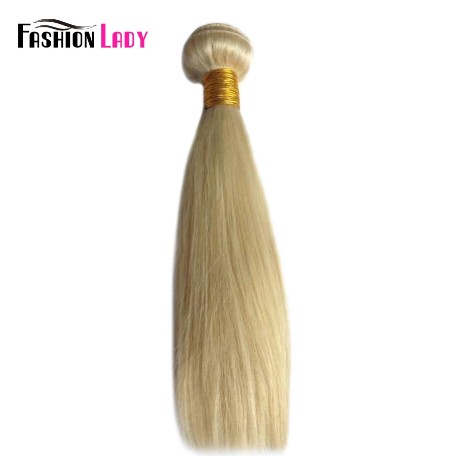 Fashion Lady Pre-Colored 613 Blonde Indian Straight Hair 3 Bundles Together 100% Non-Remy Human Hair Extensions