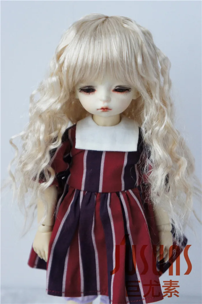 Jd041 1/6 мягкая капуста Длинные волны кукла Искусственные парики syntheitc мохер BJD Искусственные парики yosd кукла Интимные аксессуары