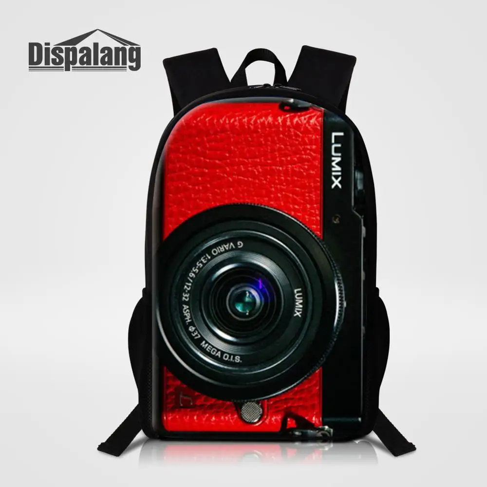 Backpack11 Школьный рюкзак для студентов, 16 дюймов, большой рюкзак с принтом камеры для мальчиков, крутой рюкзак для подростков, детская дорожная сумка на плечо, рюкзак - Цвет: Backpack11