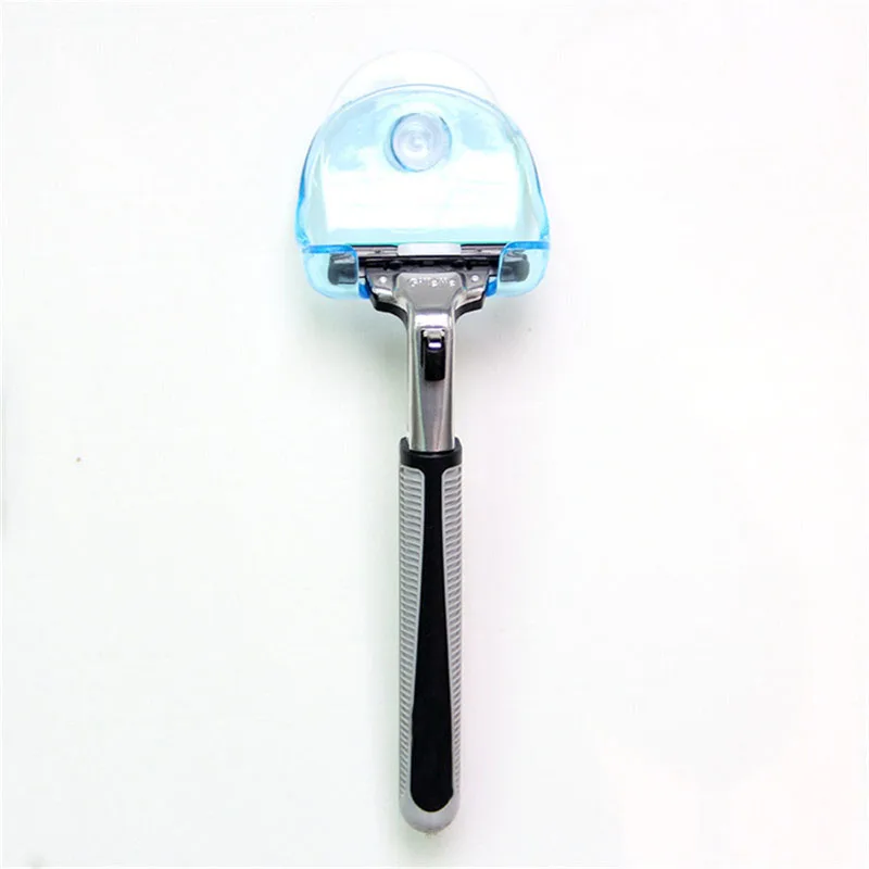 

2pcs Bathroom Plastic Super Suction Razor Holder Rack Razor Suction Cup Shaver Storage Rack Home Wall Storage Racks Beauty Tool