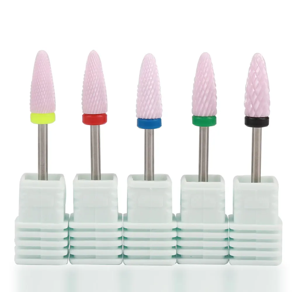 

1 Pcs Pink Ceramic Nail Drill Bits Milling Cutter For Electric Drill Manicure Machine Accessory Nail Drill Bits Pedicure