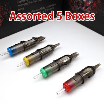 

Assorted Disposable Tattoo Needles Semi-Permanent Makeup Cartridges 5 Boxes RL RS RM M1