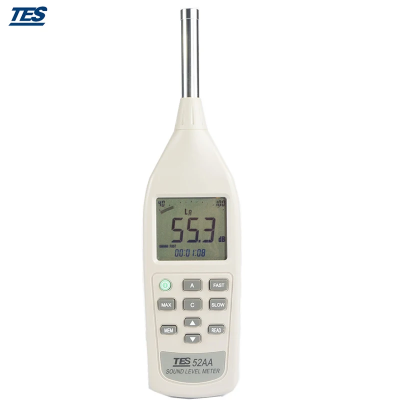 TES-52AA портативный переносной цифровой измеритель уровня звука 26dB для 130dB