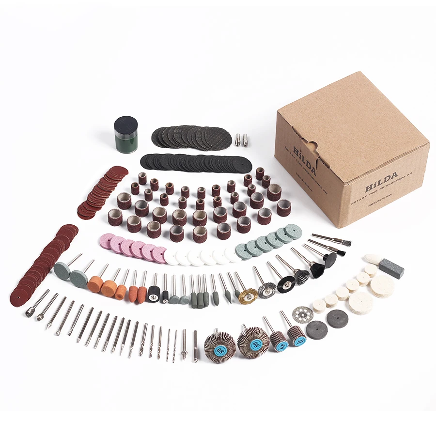 

248PCS Rotary Tool Accessories Kit for Easy Cutting Grinding Sanding Carving and Polishing Tool Combination For Hilda Dremel
