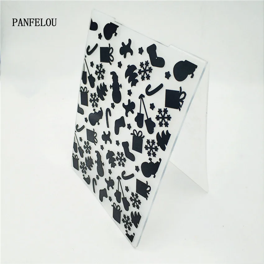 PANFELOU Easter figures Embossing folders Plastic For Scrapbooking DIY Template Fondant Cake Photo Album Card Making | Дом и сад