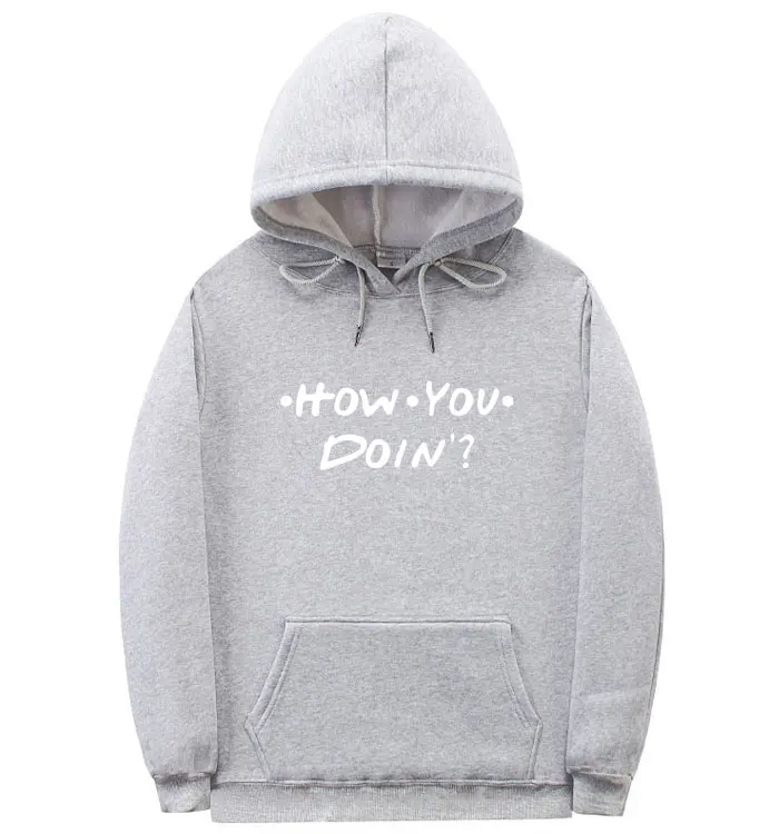 Gray MS310 Модные мужские и женские толстовки HOW YOU DOIN Толстовка с принтом homme толстовка с капюшоном для друзей черный розовый оранжевый белый уличная одежда пуловер - Цвет: Gray MS310