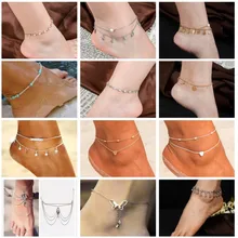 MISANANRYNE простые браслеты на босую ногу, вязаные крючком сандалии, ювелирные изделия для ног, новые браслеты на ногу, браслеты на щиколотке для женщин, цепочка на ногу