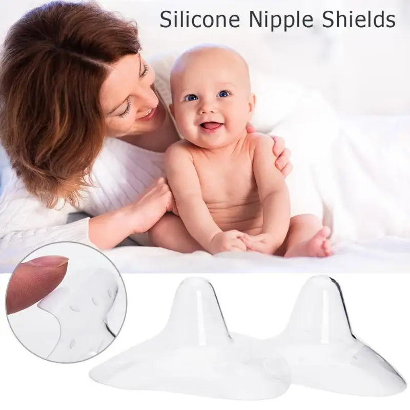 2pcs Silicone Nipple Protectors Breastfeeding Mothers Nipple Shields Cover Maternity Nipple Protector Baby Breast Milk Feeding P