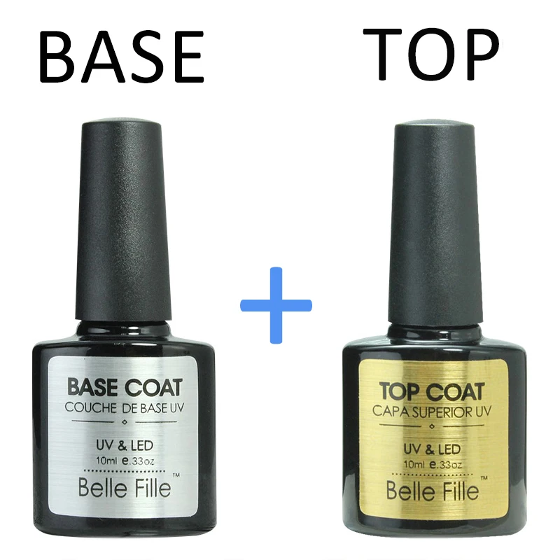 Base And Top Coat UV Gel Nail Polish Transparent 10ml Soak Off Long Lasting Primer Lacquer Nail