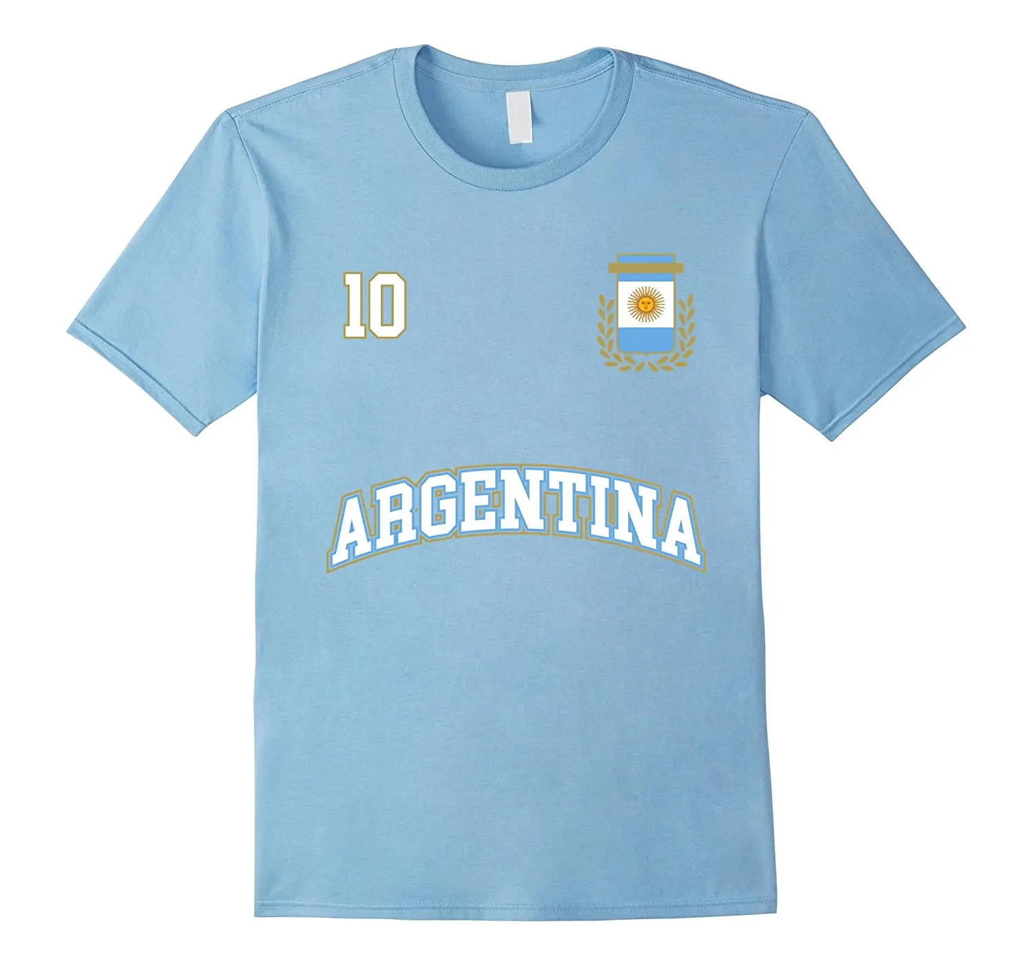 Maglietta Con Stampa Casual In Cotone Di Buona Qualità Camicia Argentina Numero 10 Soccer Team Sporter Seleccion Futbol Flag Calciatore Tees