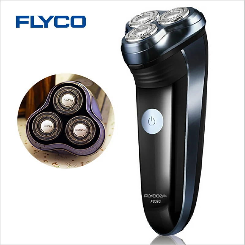 Электробритва FLYCO перезаряжаемая 3D тройная плавающая головка бритвенные головки