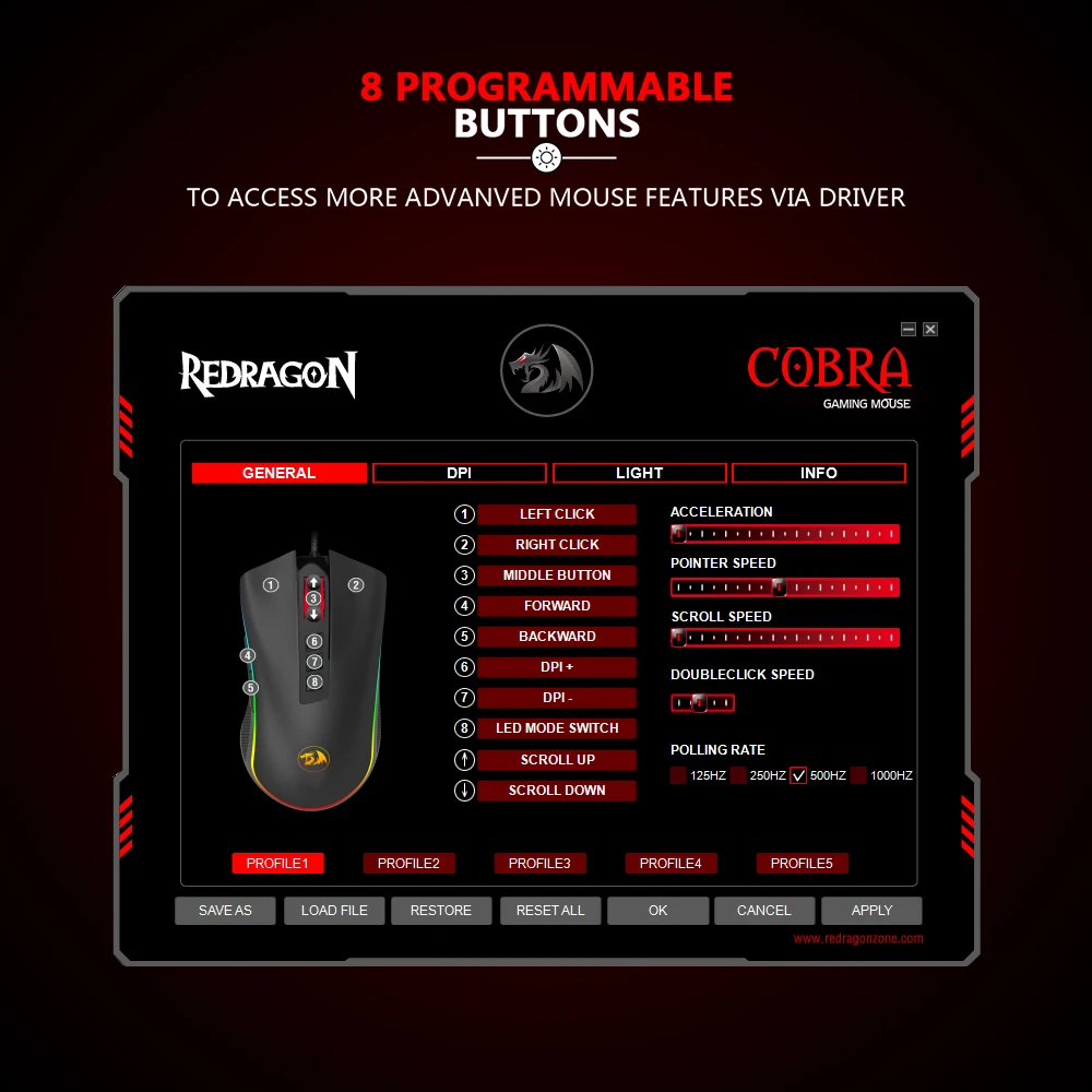 Cobra драйвера. REDDRAGON Cobra m711. REDDRAGON Cobra m711-2. REDDRAGON мышь софт. Драйвера для REDDRAGON.
