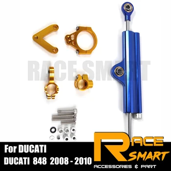 

For DUCATI 848 2008 - 2010 6061-T6 Aluminum Motorcycle Damper Steering Stabilize Damper Bracket Mount Kit Safety Control