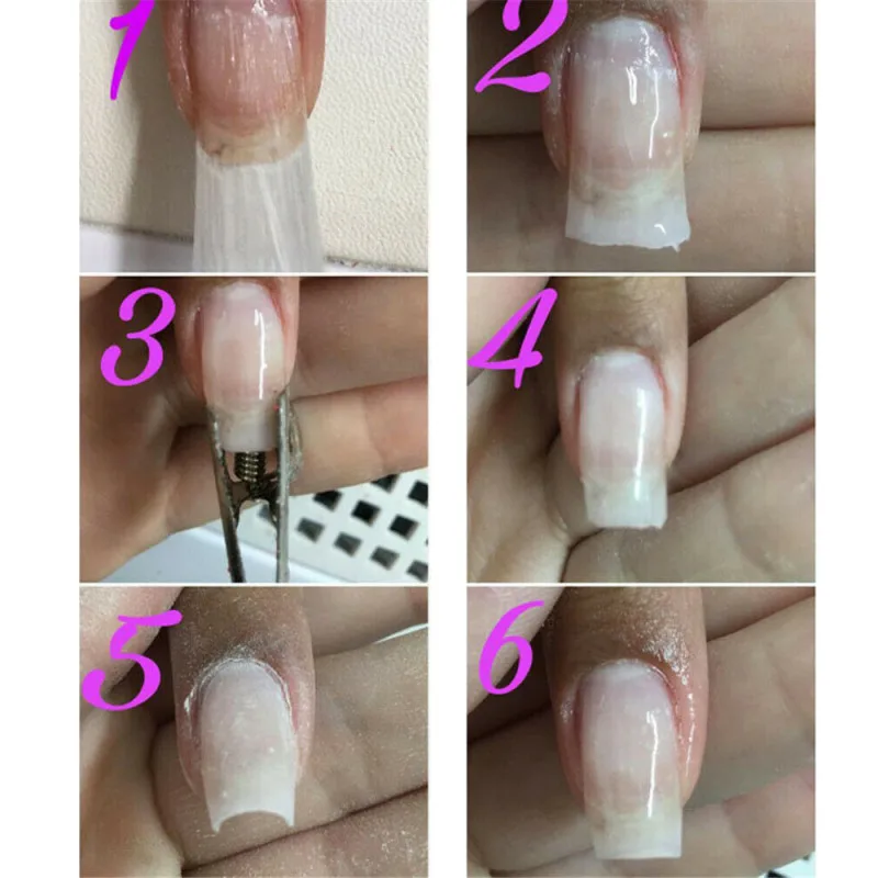 10 шт./упак. гвоздь Fibernails Акриловые Советы волокно стекло расширение волокно стекло для ногтей шелковое здание Расширение Маникюр Инструмент