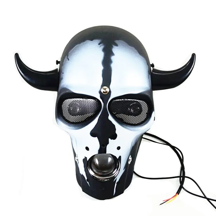 

12V 28-43mm LED Adjustable Head Light Headlight With Mount Bracket Motorcycle For Harley Honda Kawasaki Suzuki Custom