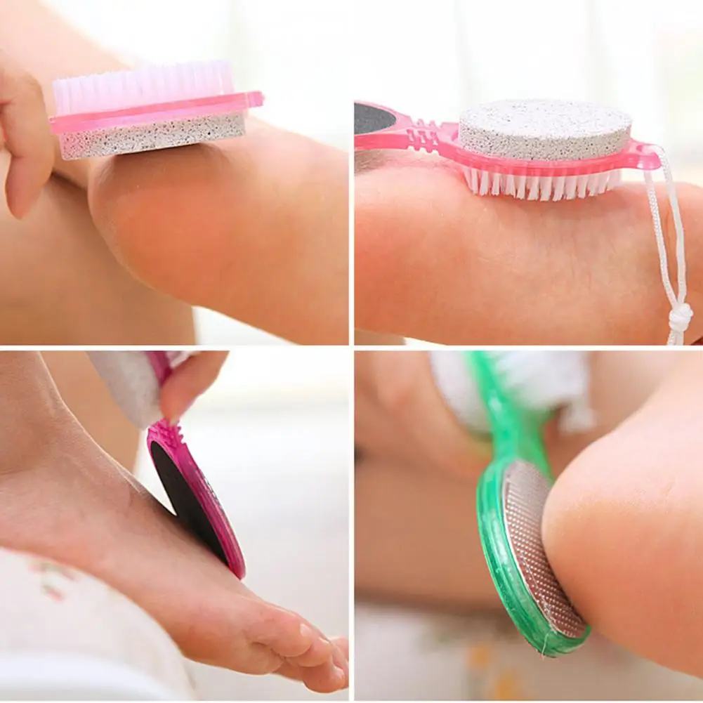 

HOT SALE 4-in-1 Foot Pumice Stone Cuticle Dead Skin Remover Brush Pedicure Grinding Tool