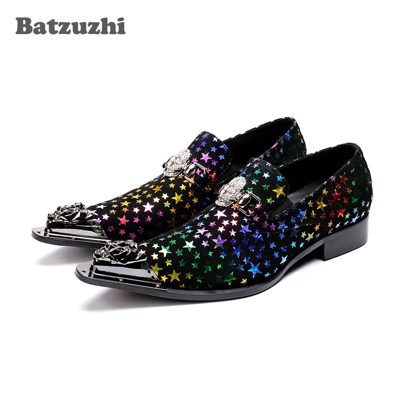 Batzuzhi/брендовые итальянские Модные Мужские модельные туфли с острым