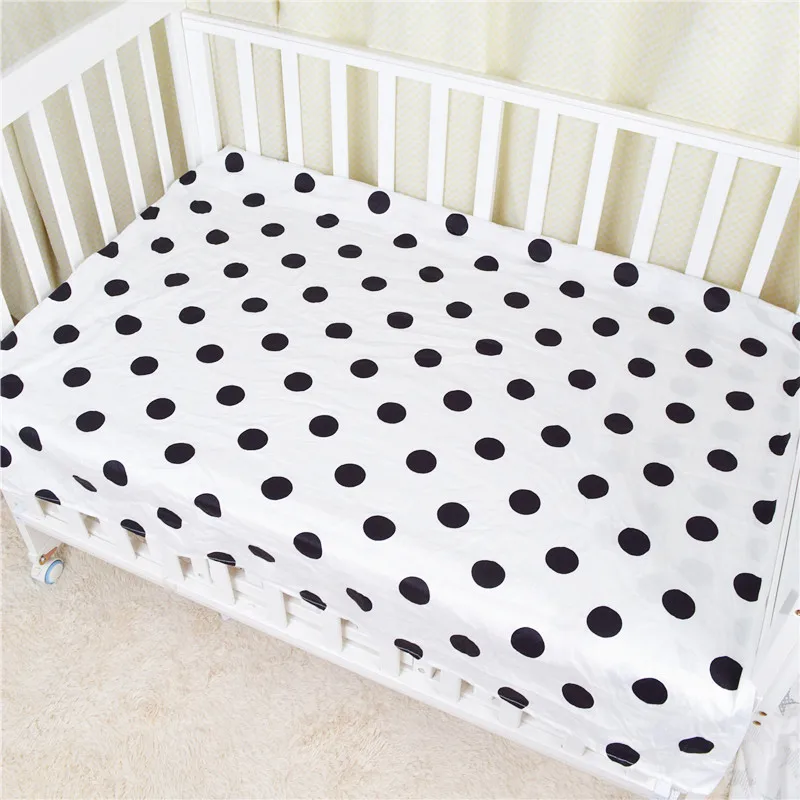 Black&White Newborn Sleeping Crib Bedsheet Baby Cot Stroller Bedspread Sleeper Flat Sheet Infant Bed Covers