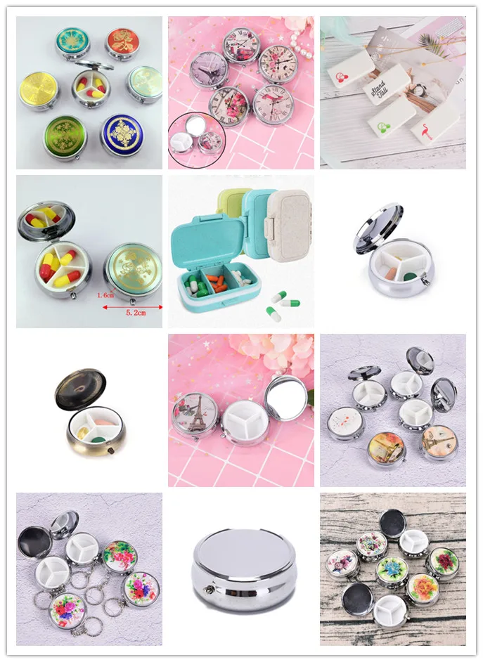 

1PC Portable Mini Pill Case Medicine Boxes 3 Grids Travel Home Medical Drugs Tablet Empty Container Multi Styles High Quality