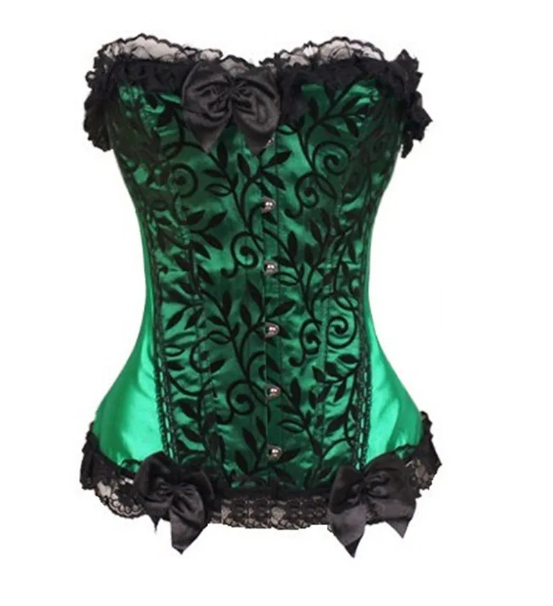 Викторианское корсетное платье Готический Косплей Костюм Холтер корсет для женщин сексуальный винтажный корсет бюстье юбка мода размера плюс фиолетовый - Цвет: 812 green
