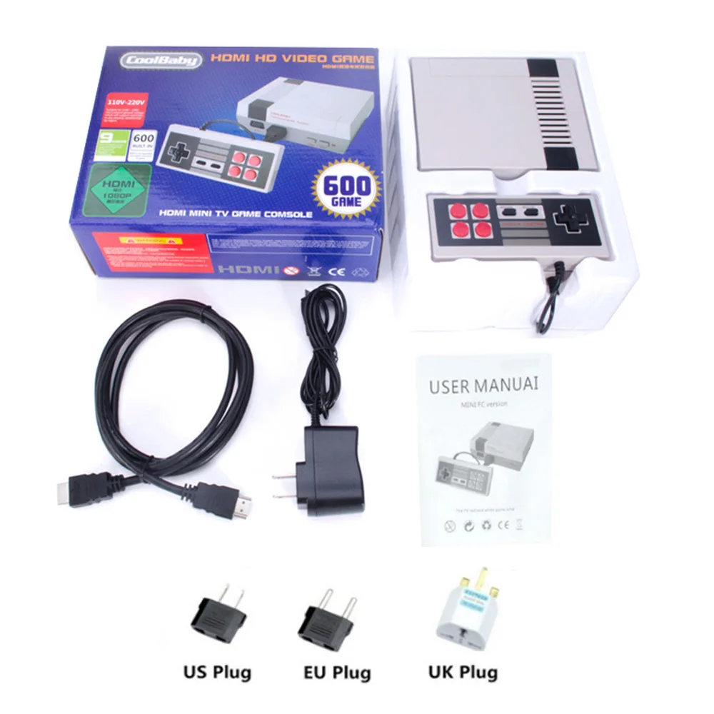 5 шт. оригинальная мини-ТВ портативная игровая консоль HDMI выход семейная игровая консоль встроенные 600 игры мини-без повтора