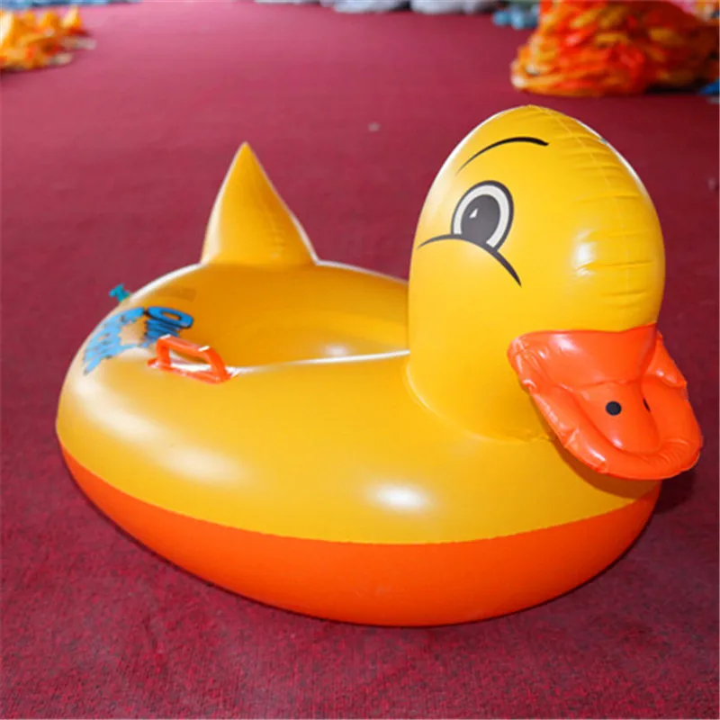 Small yellow duck swimming ring Inflatable thick duckling baby seatin