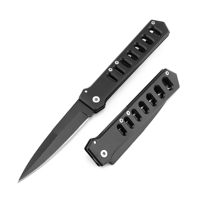 

Tactical Folding Black Blade Hunting Knife Fruit Small Straight Mini Handle EDC Pocket Outdoor Tools Camping Survival Cutter
