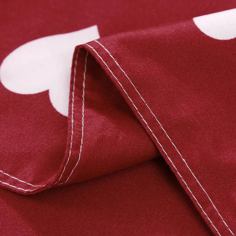 4 шт./компл. красный Full Of Love Печать Высокое качество Постельное белье кровать подкладки: пододеяльник, простынь, наволочки для подушек, набор