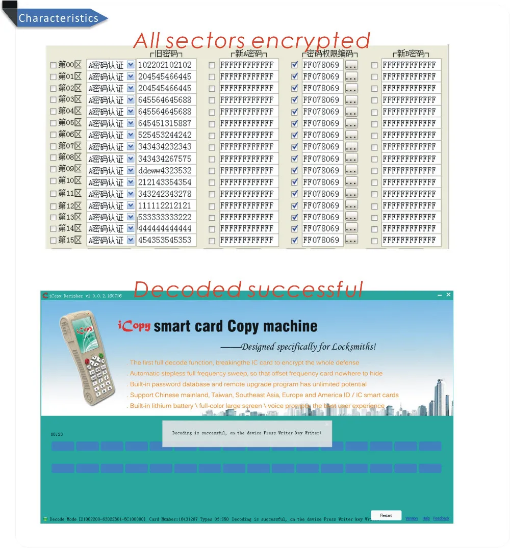 Новейшая английская портативная машина для ключей i-Copy5 с полной секторной функцией декодирования NFC карта ключ машина RFID Копир+ 30 меток