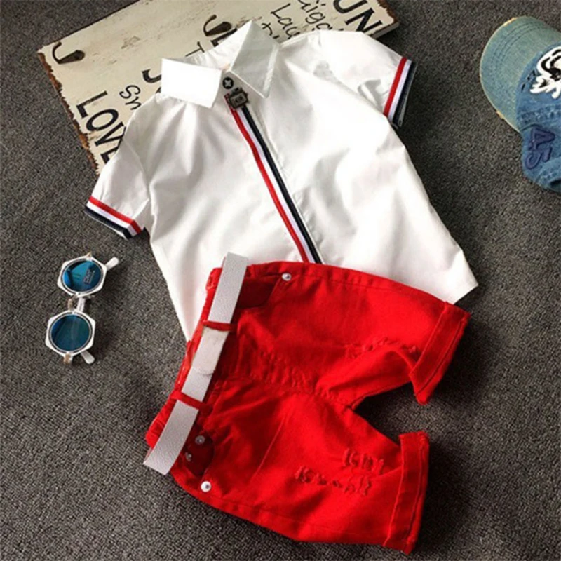 

Boys Clothing Brand Toddler Baby Boys Clothing Sets outfits 2016 Summer Children Striped Clothing Sets for Boys Kids Clothes